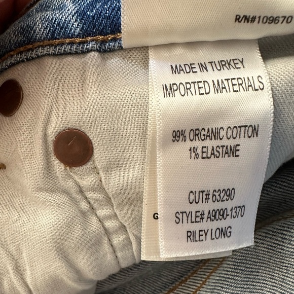 Agolde Riley Long High-Rise Straight-Leg Jeans | Size 30 (8-10) - Picture 4 of 8